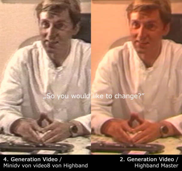 Links die bisherige Qualität auf youtube, rechts die Originalqualität von 1988